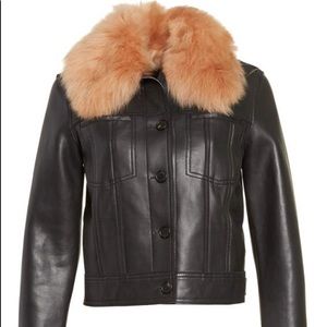Diane von furstenberg leather jacket